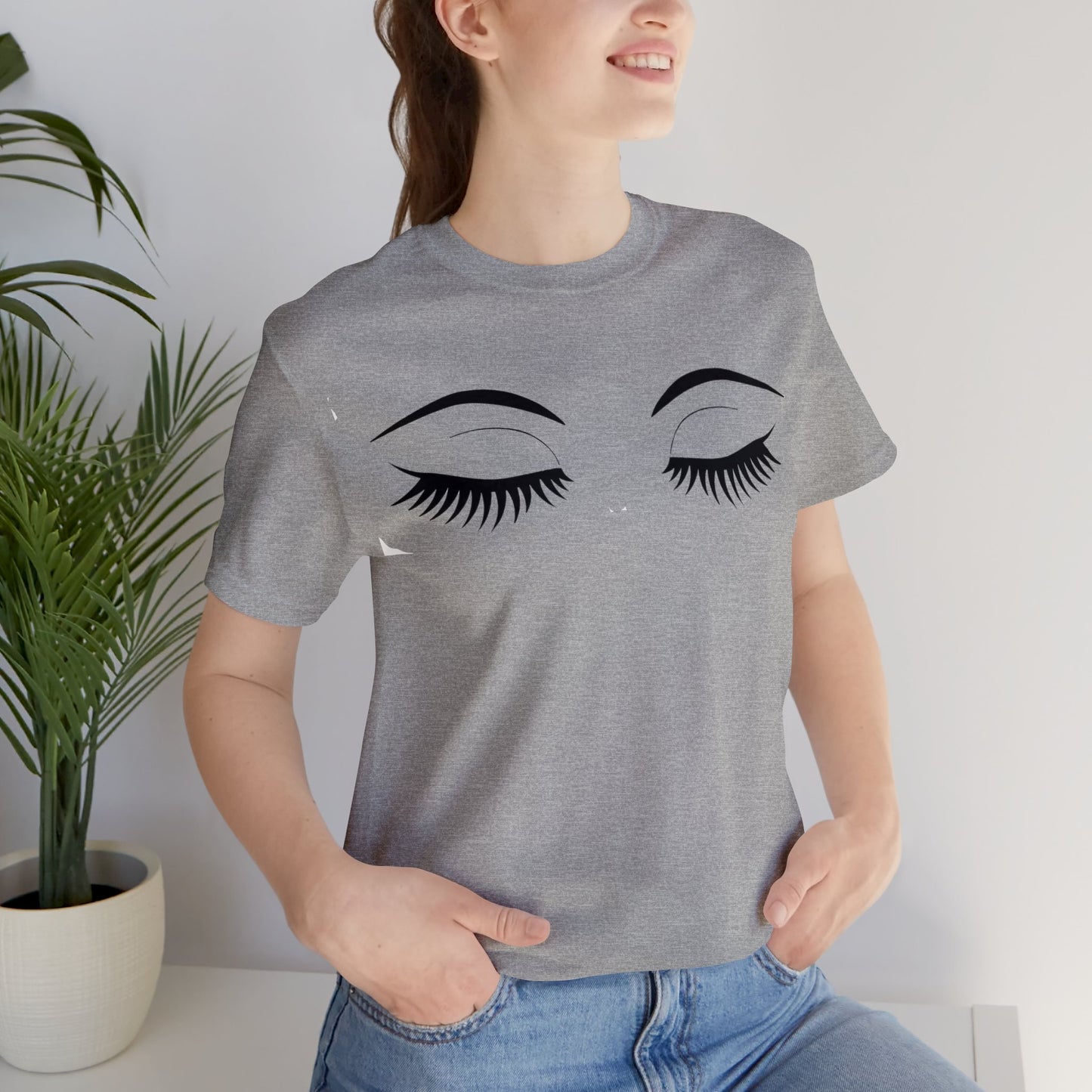 Snooty Fox Art Unisex Jersey Short Sleeve Tee - Eyelashes