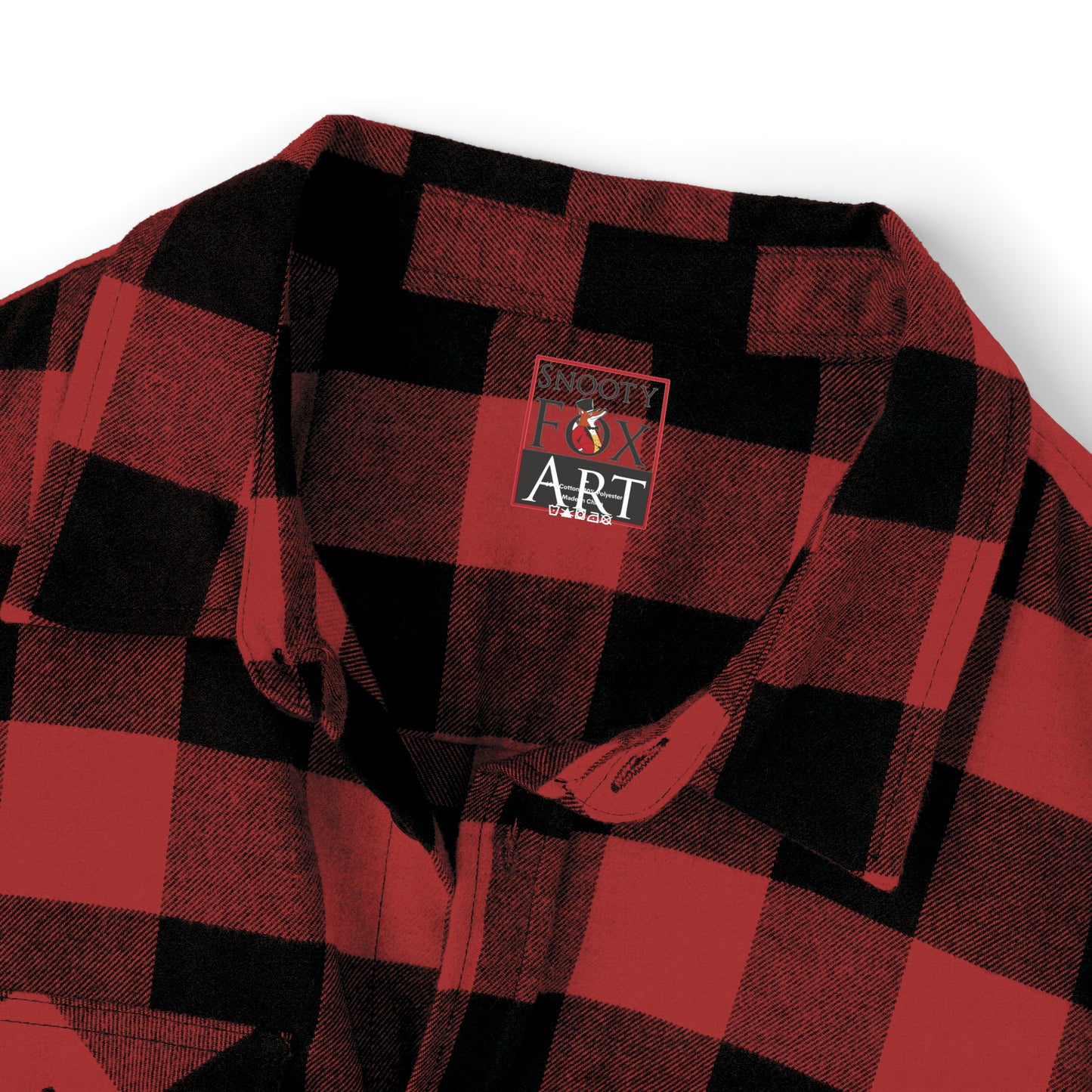 Snooty Fox Art Unisex Flannel Shirt - Silhouette Logo