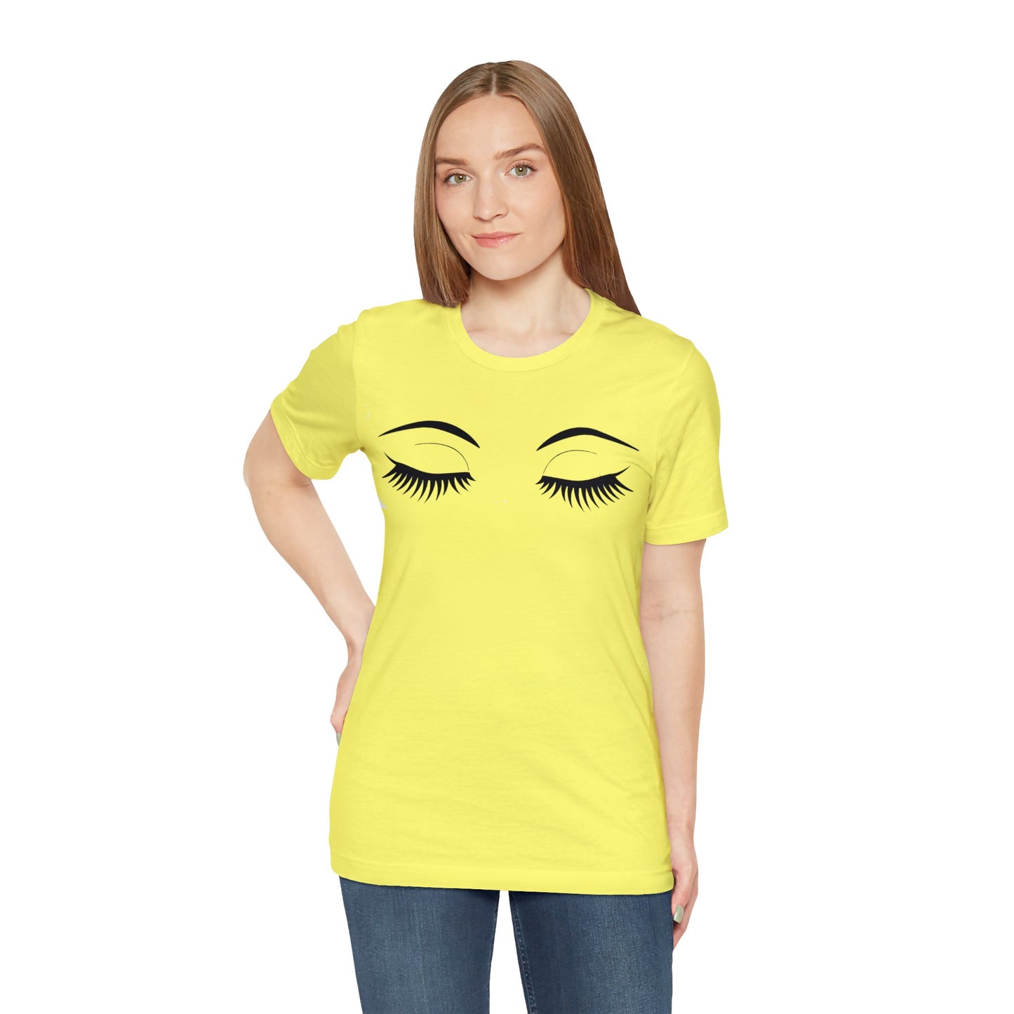 Snooty Fox Art Unisex Jersey Short Sleeve Tee - Eyelashes
