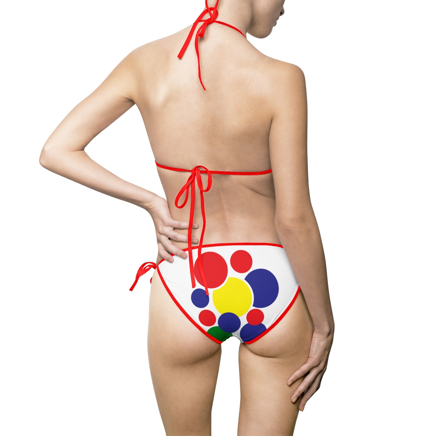Snooty Fox Art Women's Bikini Swimsuit - Colorful Polka Dot Design