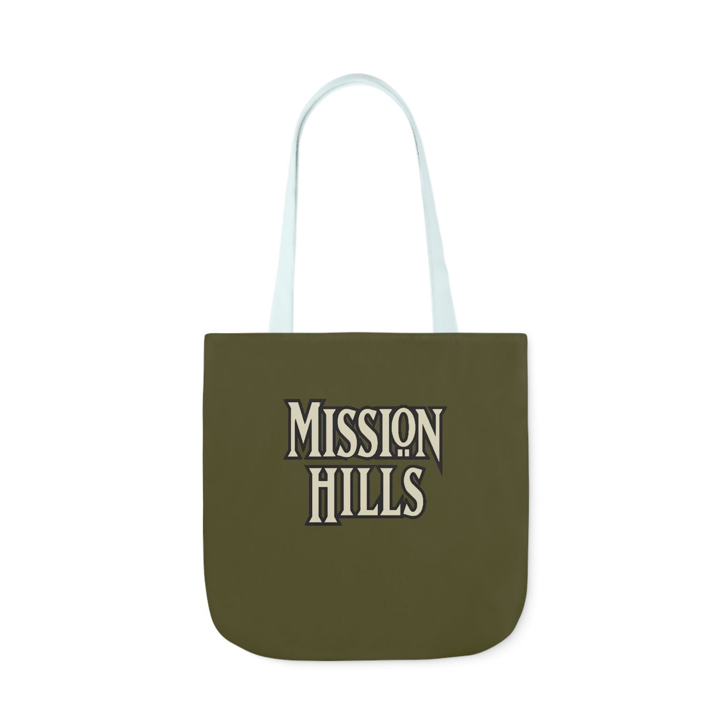 Snooty Fox Art Mission Hills Canvas Tote Bag with Colorful Straps I Love Mission Hills Collection