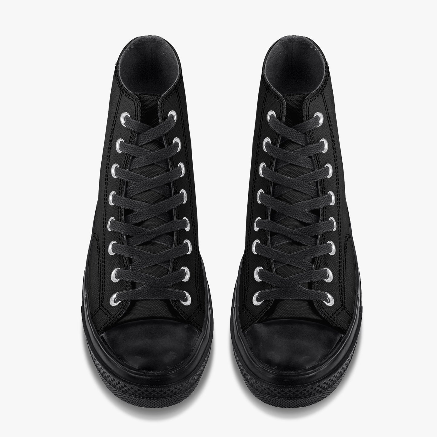 Snooty Fox Art Top Canvas Shoes - Black - Hi Top