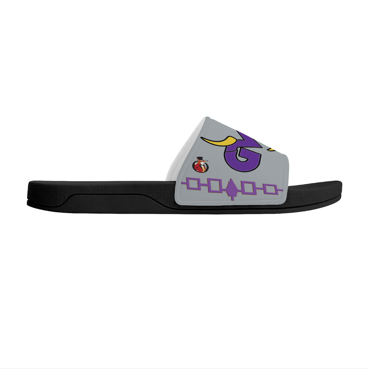 Snooty Fox Art Slide Sandals - Black / Gray D30