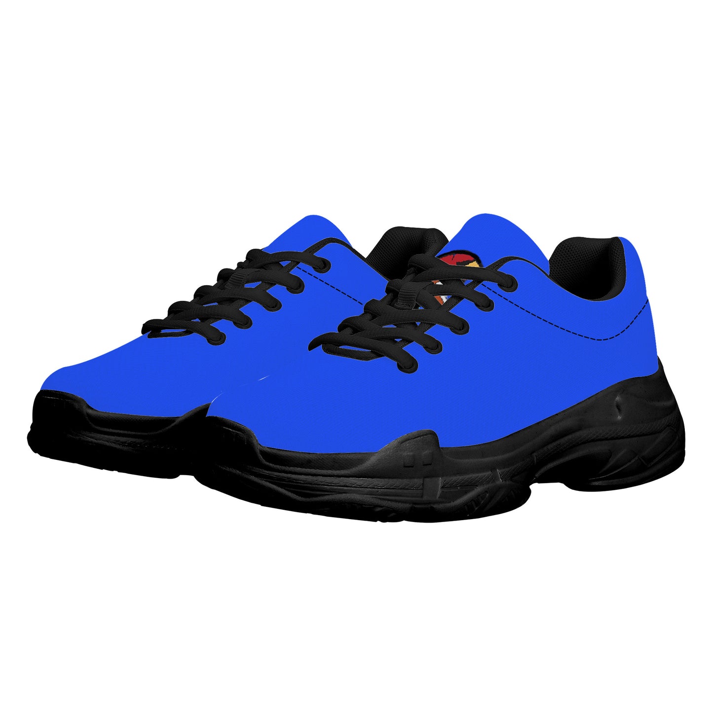 Snooty Fox Art Chunky Sneakers - Black Sole Mexico Añil Blue Upper
