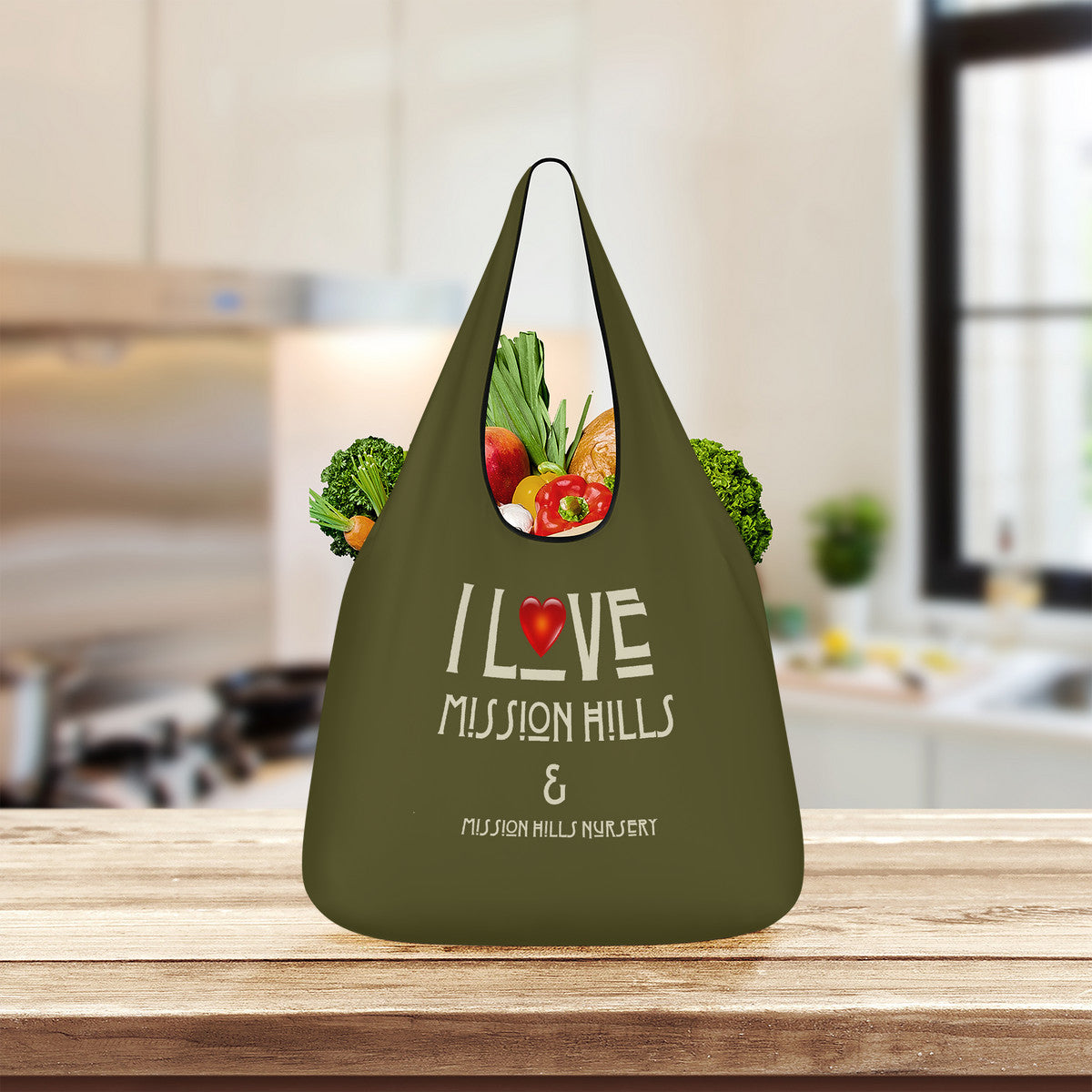 Snooty Fox Art 3 Pcs Grocery Bags - I Love MH