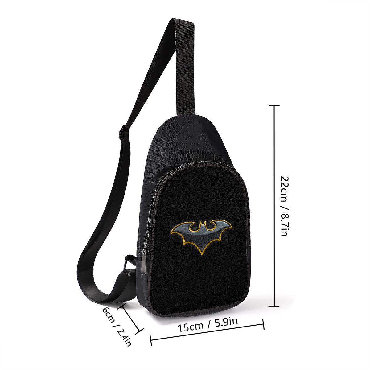 Snooty Fox Art Copy of SF_F61 Chest Bag - Black Bat