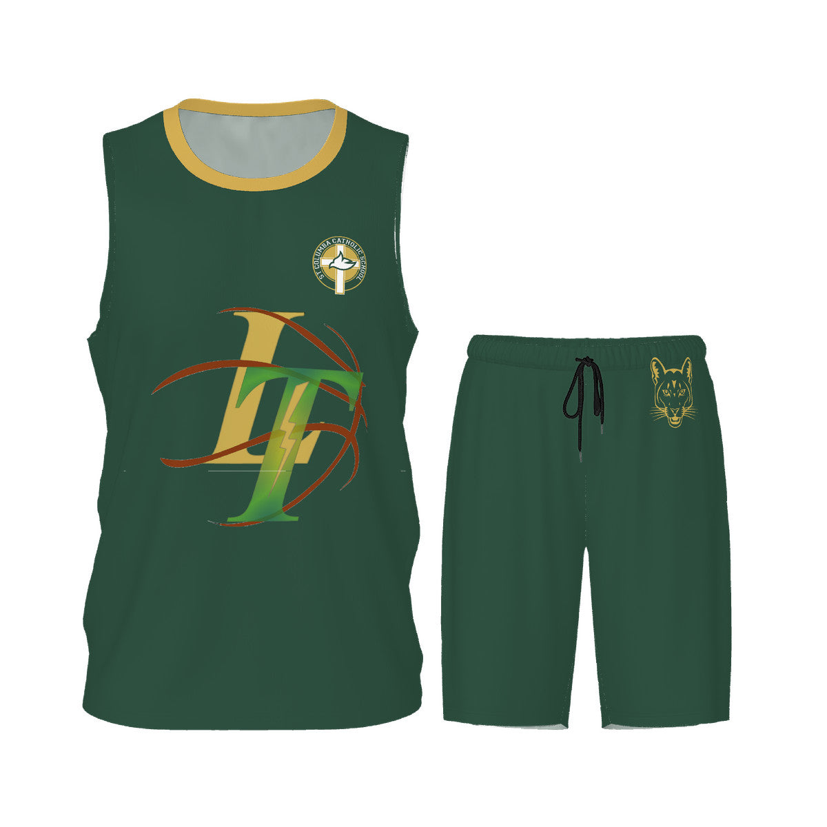 Snooty Fox Art Unisex Basketball Uniform Jersey Set - Cougars