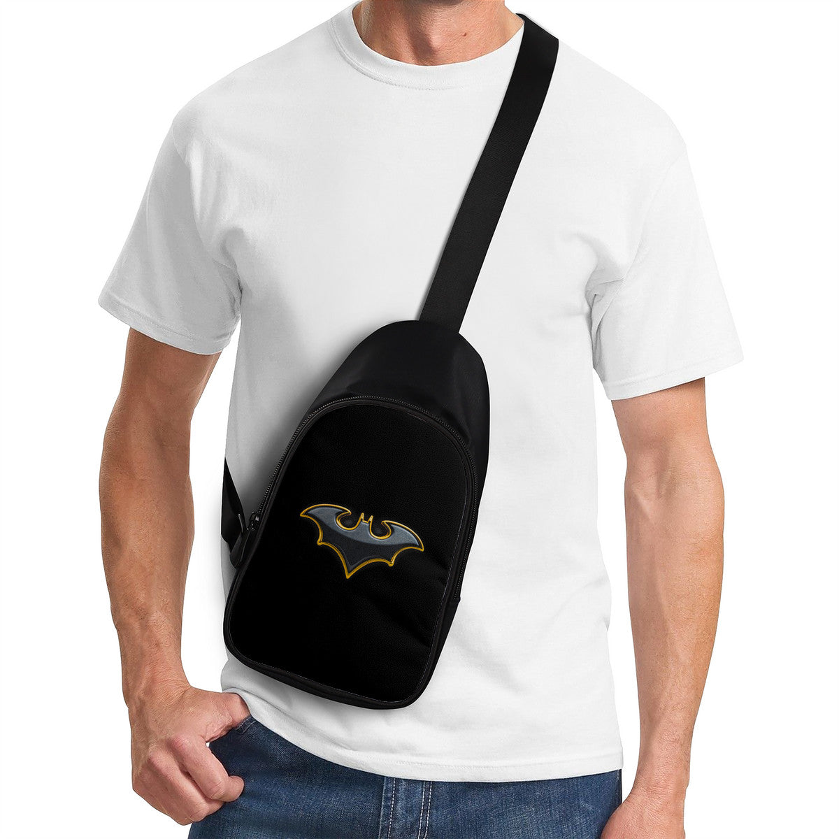 Snooty Fox Art Copy of SF_F61 Chest Bag - Black Bat