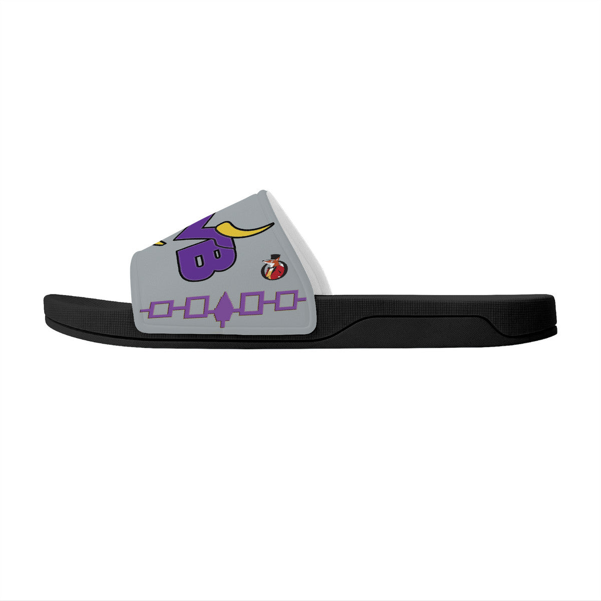 Snooty Fox Art Slide Sandals - Black / Gray D30