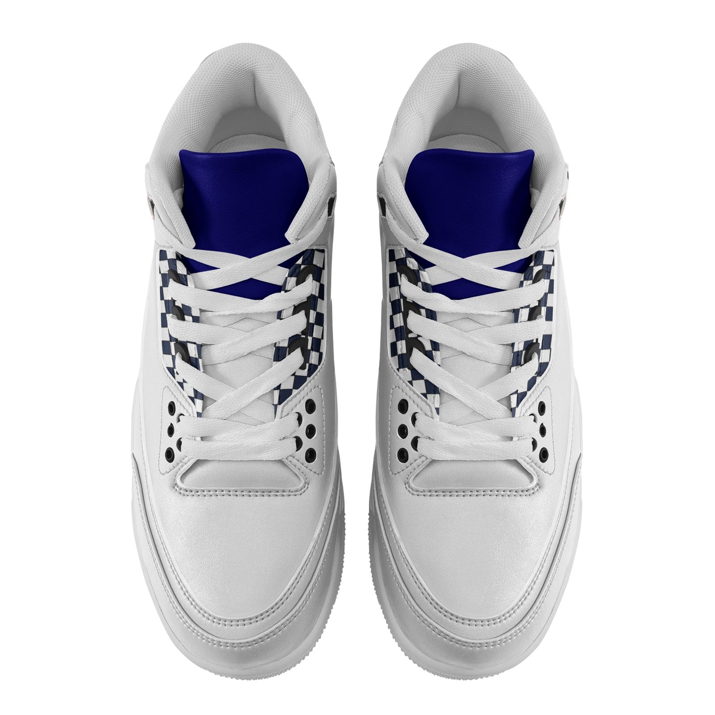 Snooty Fox Art Unisex Non Slip Sneakers Lace Up Fashion Shoes - Blue Chex