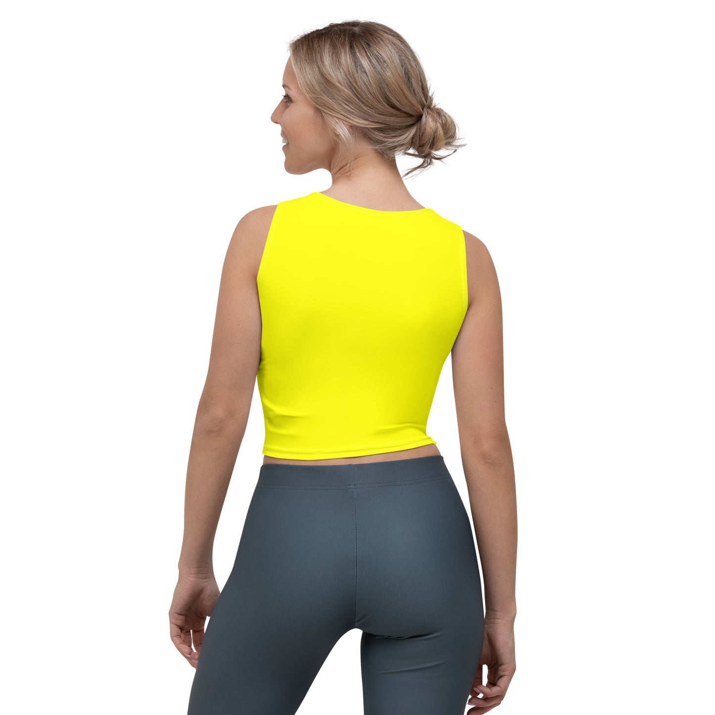 Snooty Fox Art Crop Top - Neon Yellow