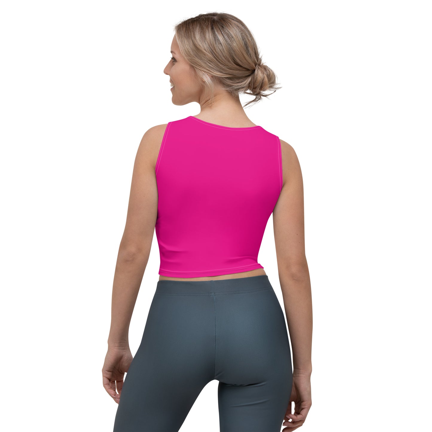 Snooty Fox Art Crop Top - Summertime Pink Bright Yellow Stripe
