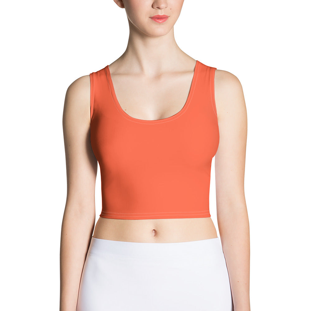 Snooty Fox Art Crop Top - Safety Orange