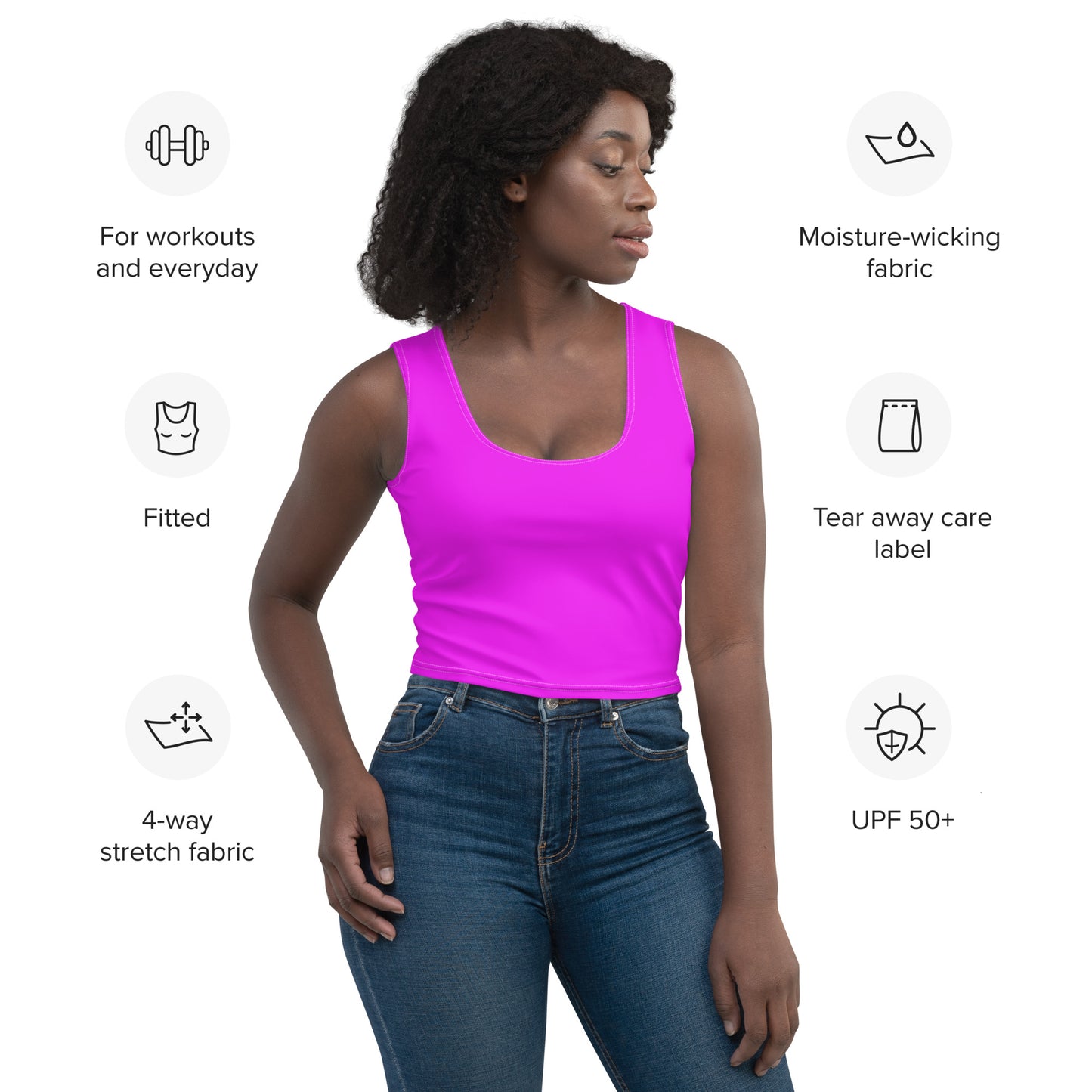 Snooty Fox Art Crop Top - Beach Pink