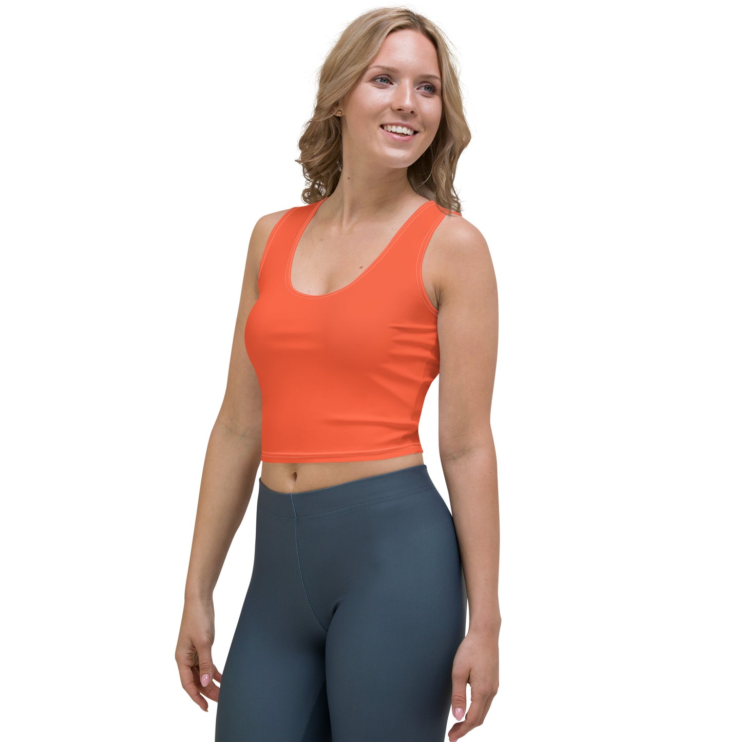 Snooty Fox Art Crop Top - Safety Orange