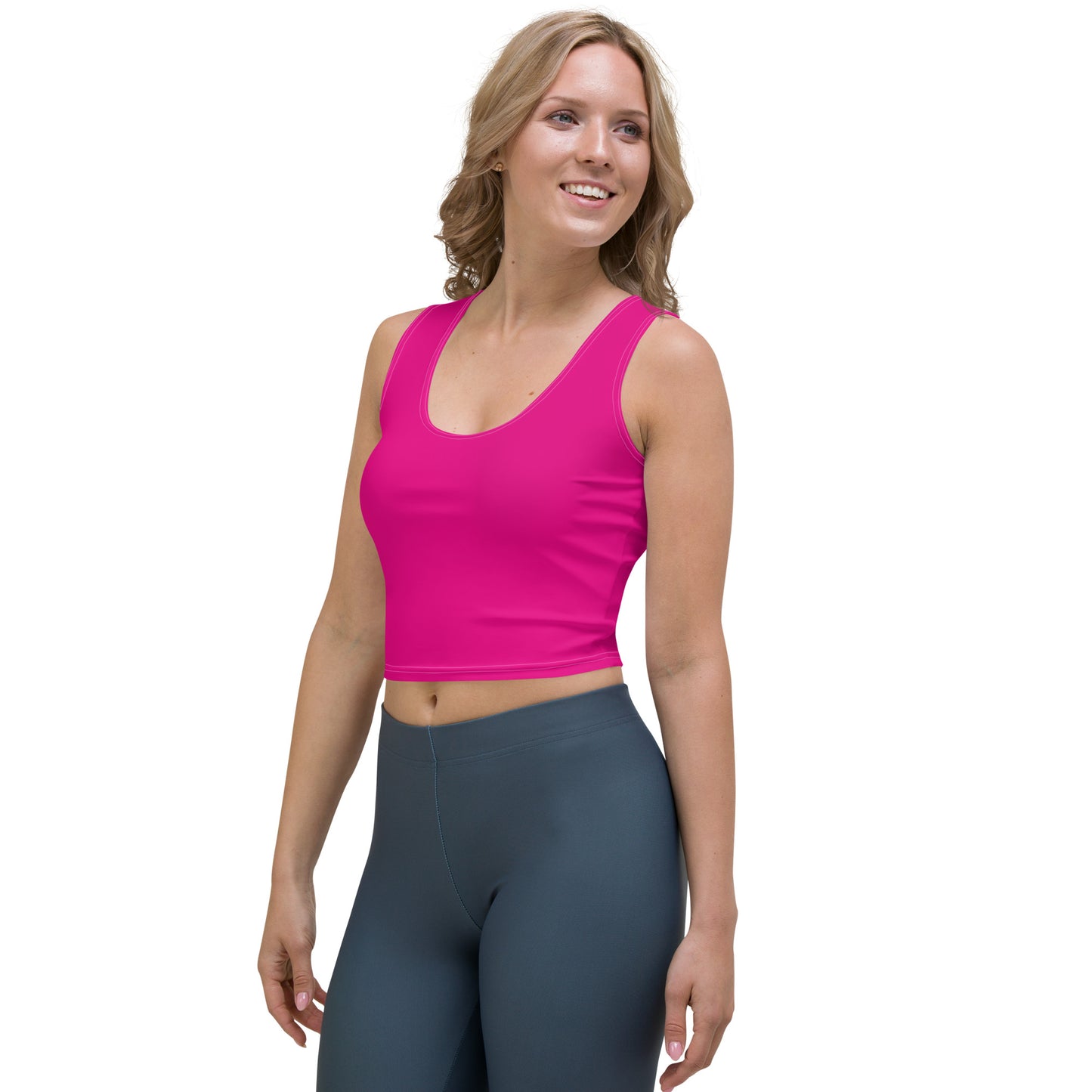 Snooty Fox Art Crop Top - Summertime Pink Bright Yellow Stripe