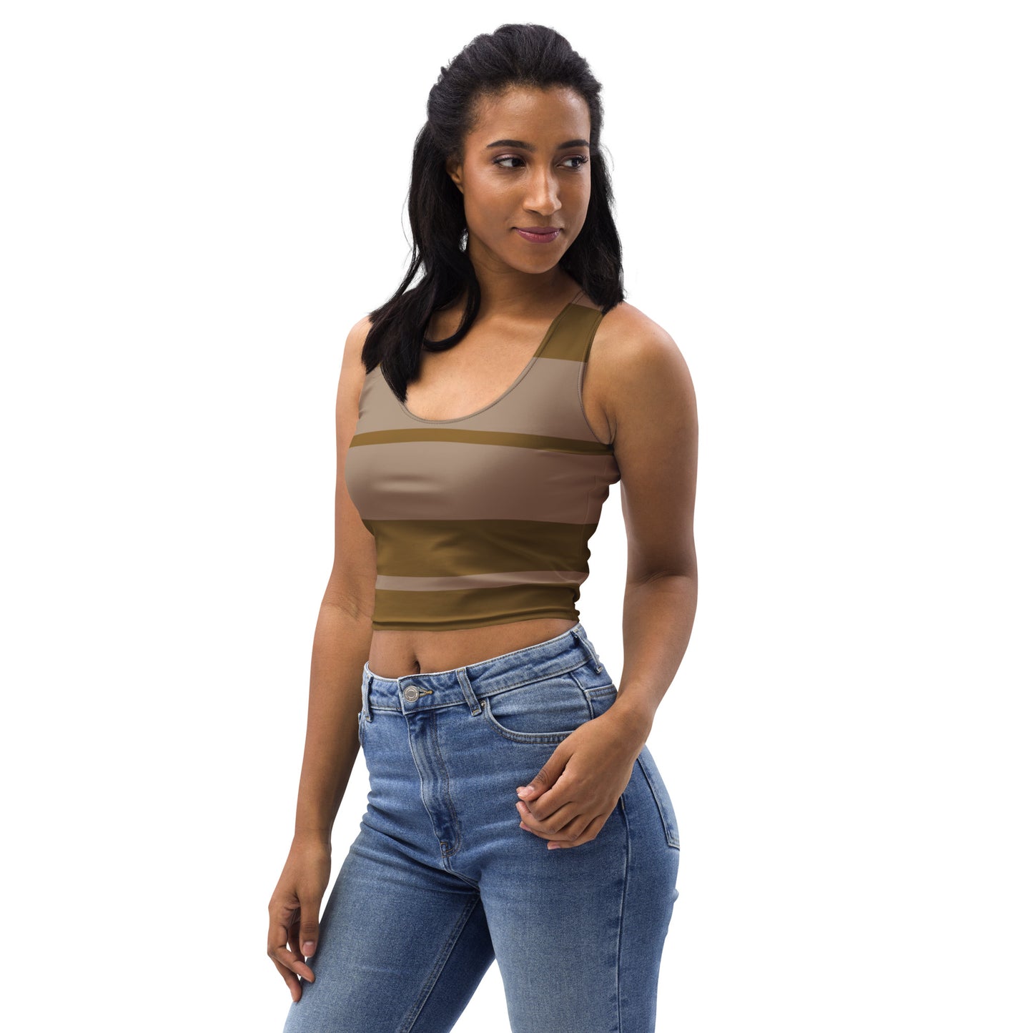 Snooty Fox Art Crop Top - Impala Brown