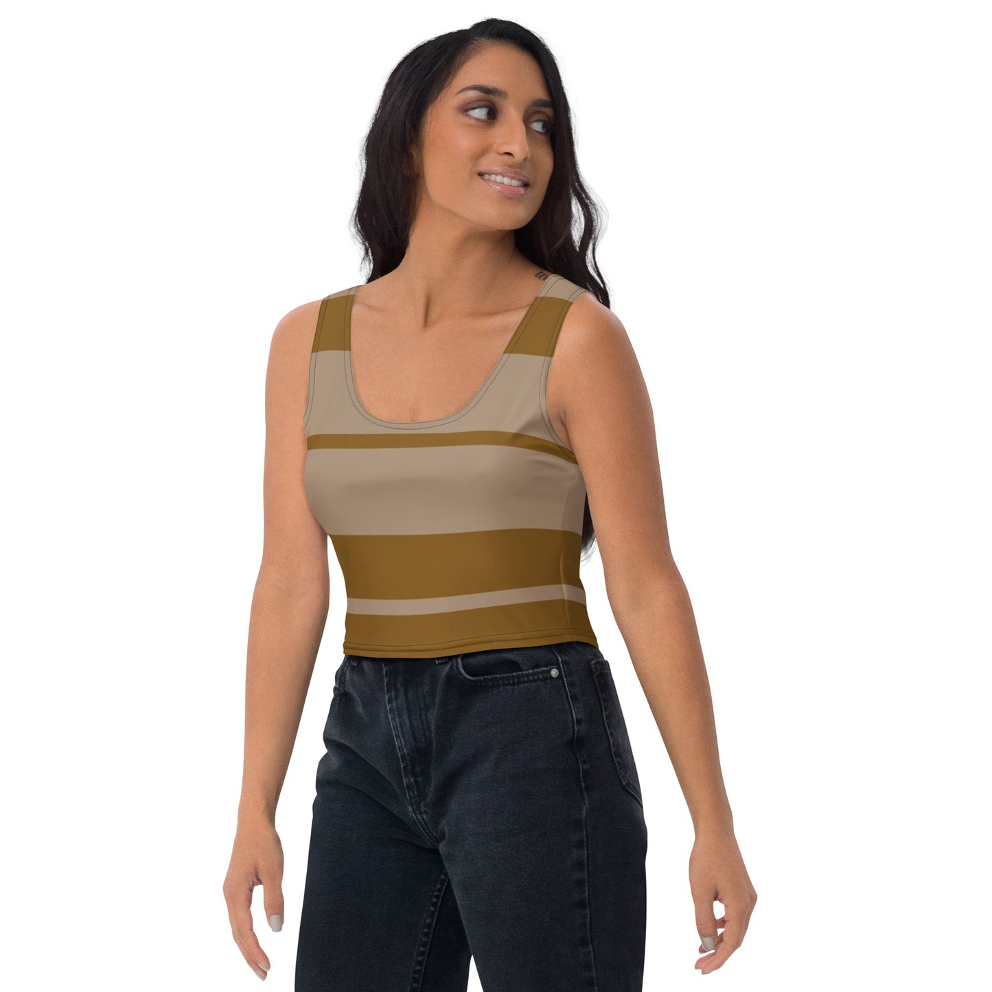 Snooty Fox Art Crop Top - Impala Brown