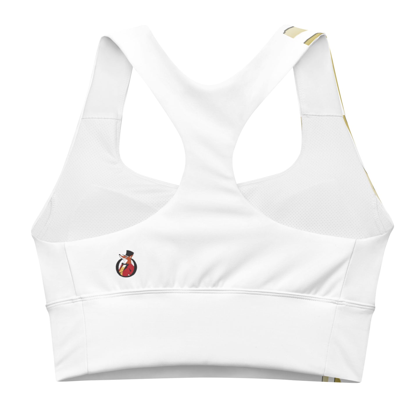 Snooty Fox Art Longline Sports Bra - Gold Stripes