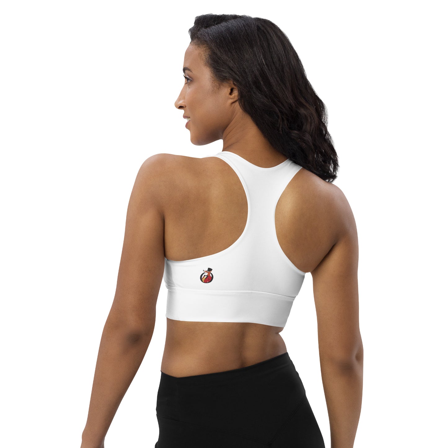 Snooty Fox Art Longline Sports Bra - Gold Stripes