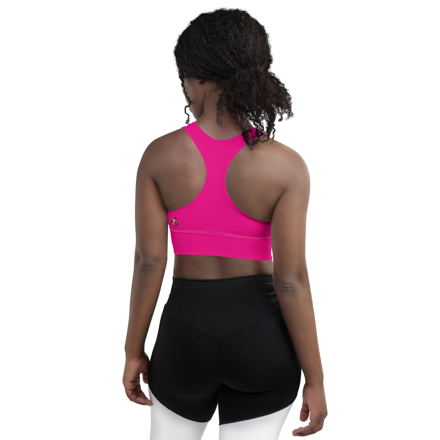 Snooty Fox Art Longline Sports Bra - Summertime Pink