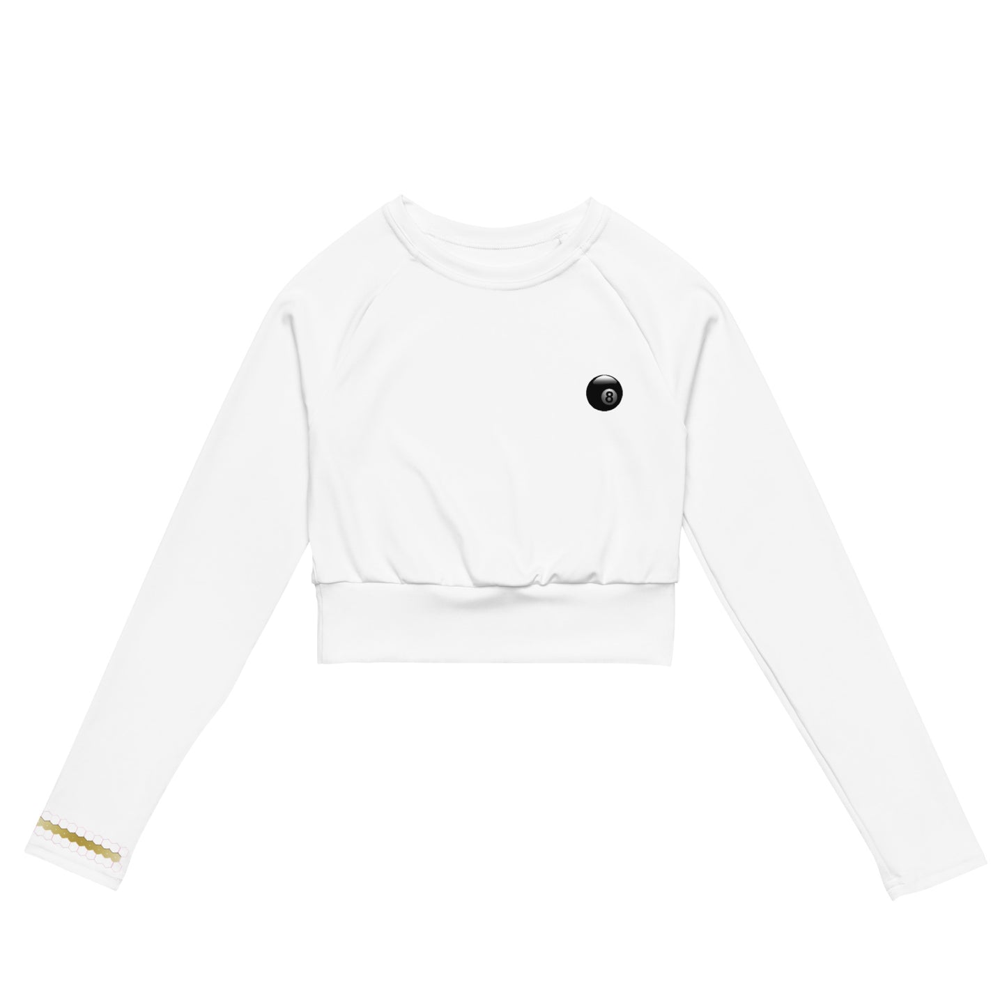 Snooty Fox Art Long-Sleeve Crop Top - Eight Ball
