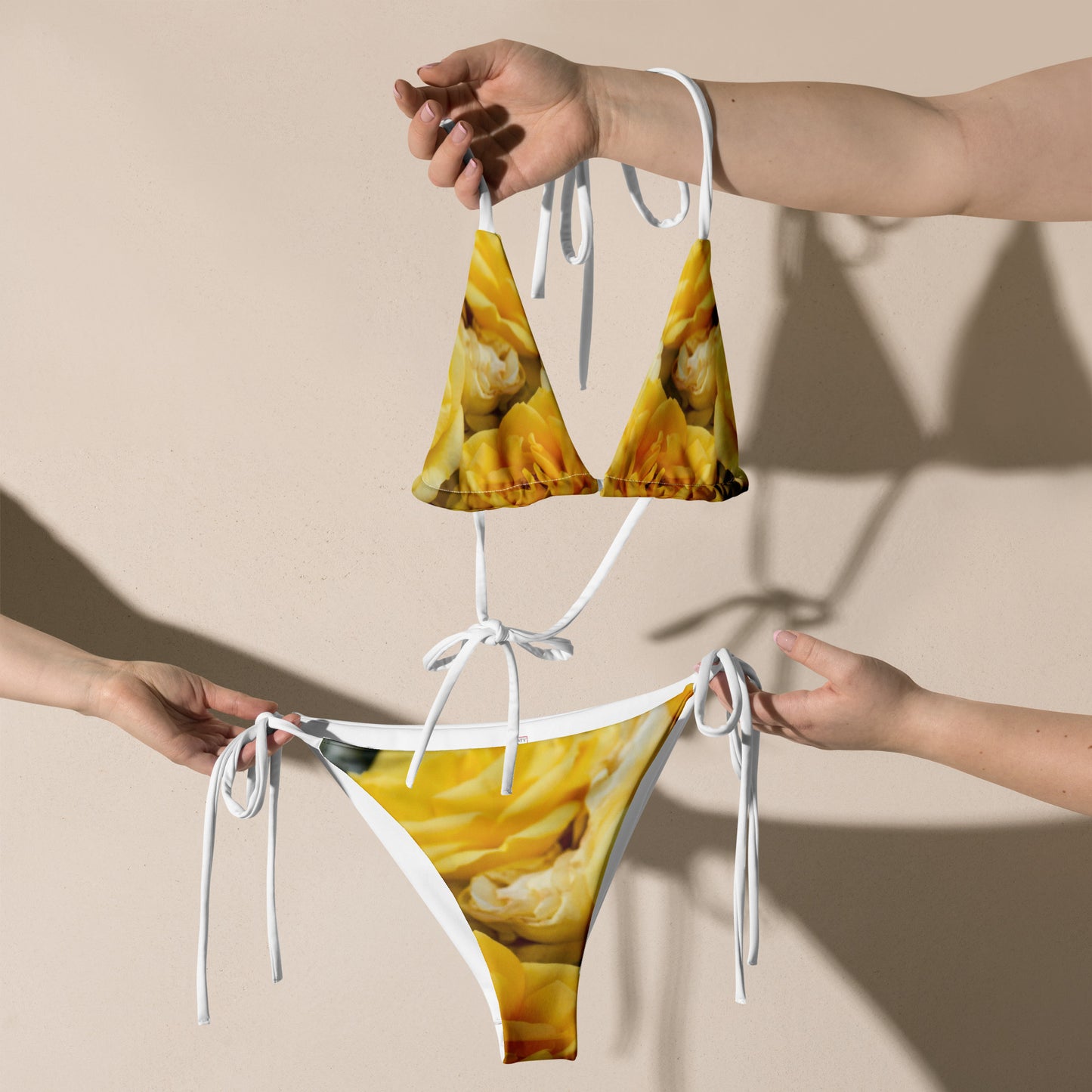 Snooty Fox Art String Bikini - Yellow Rose