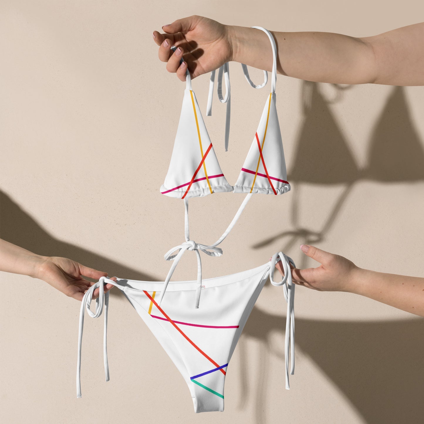 Snooty Fox Art String Bikini - Color Lines