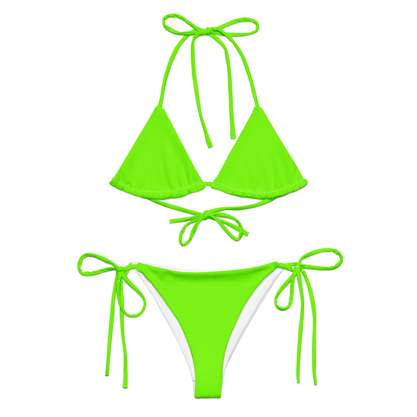 Snooty Fox Art String Bikini - Summer Green