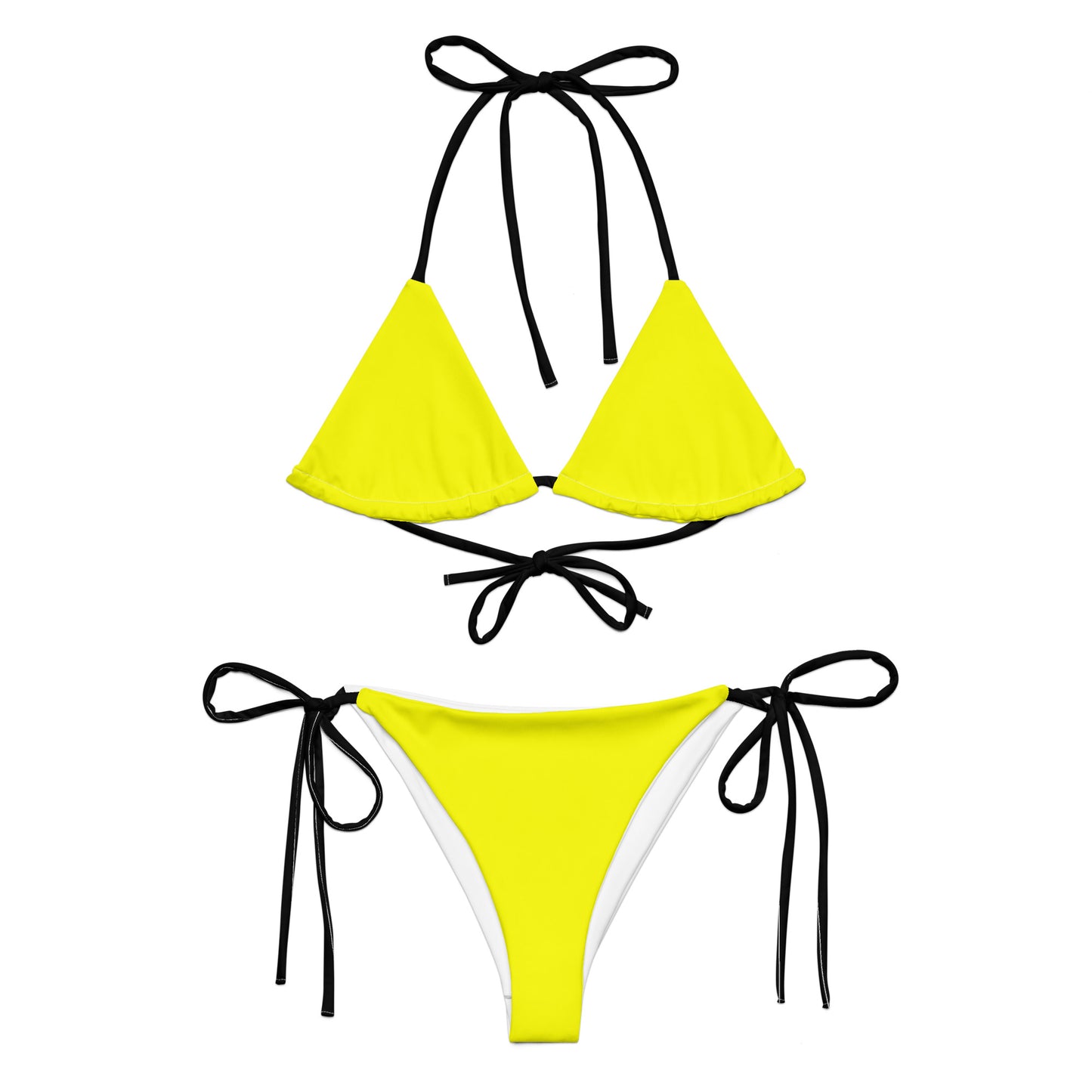 Snooty Fox Art String Bikini - Safety Yellow