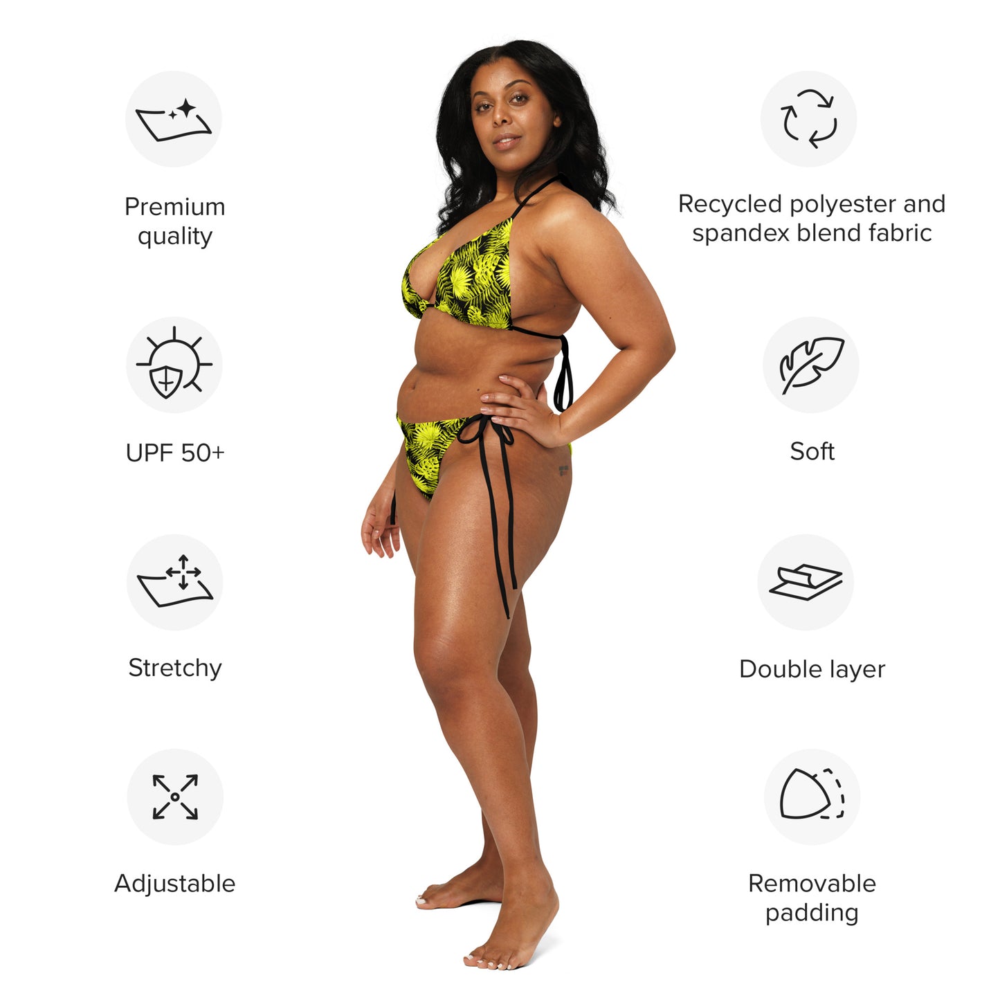 Snooty Fox Art String Bikini - Palm Pattern