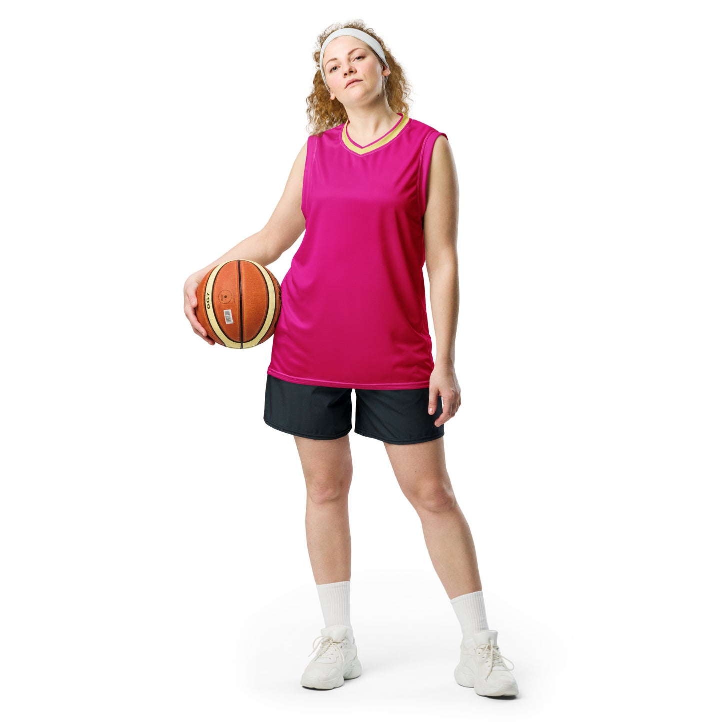 Snooty Fox Art Unisex Basketball Jersey - Summertime Pink
