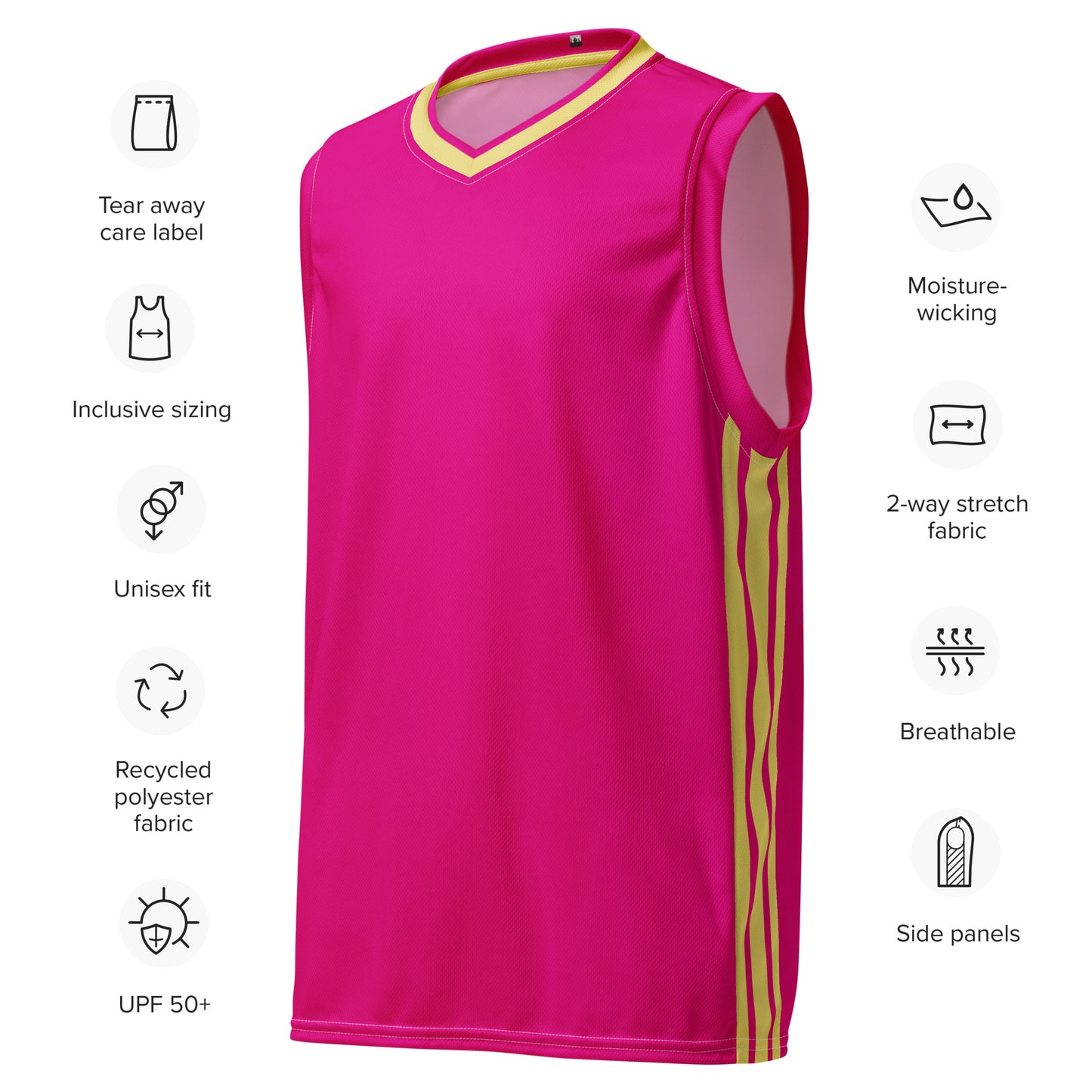 Snooty Fox Art Unisex Basketball Jersey - Summertime Pink