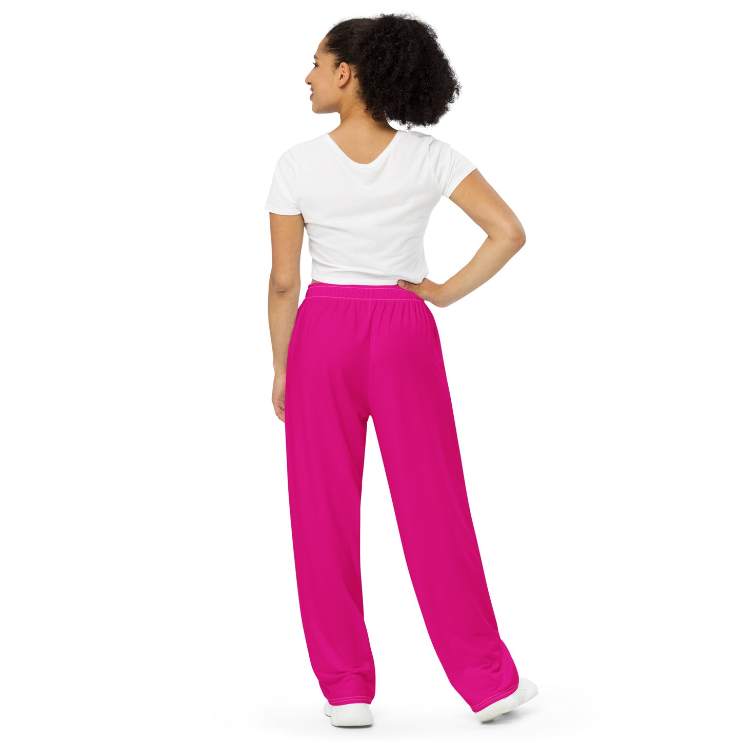 Snooty Fox Art Unisex Wide-Leg Pants - Summer Pink