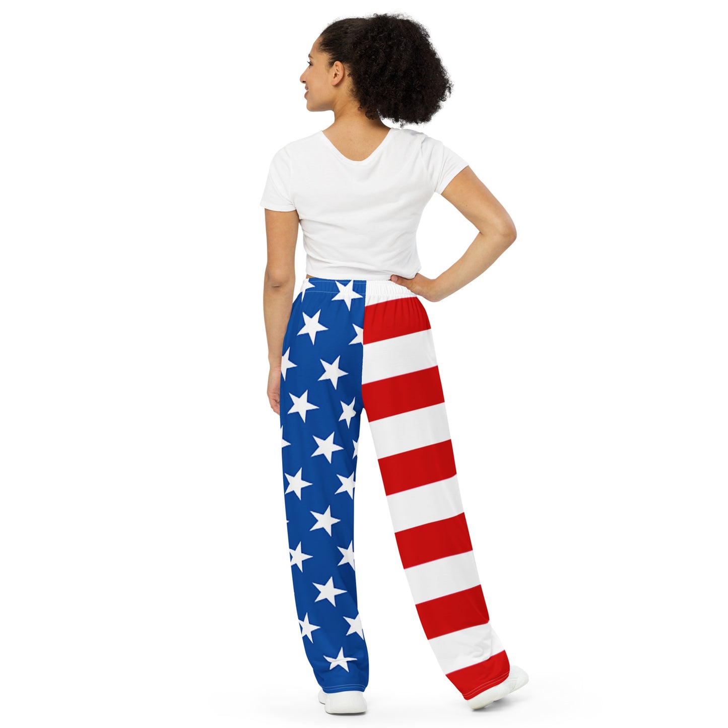 Snooty Fox Art Unisex Wide-Leg Pants - I Voted Red, White & Blue