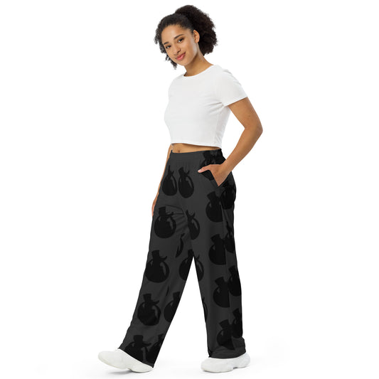 Snooty Fox Art All-over Print Unisex Wide-Leg Pants - SFA Logo