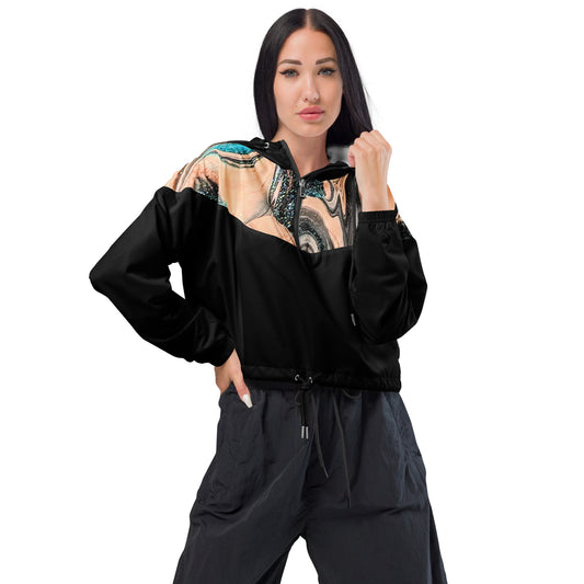 Snooty Fox Art Women’s Cropped Windbreaker - Romero Design