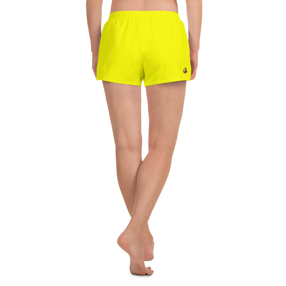 Snooty Fox Art Women’s Athletic Shorts - Lemon Yellow