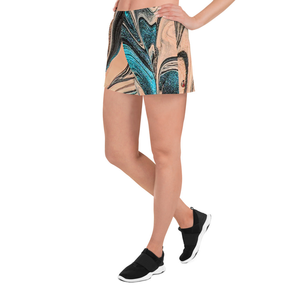 Snooty Fox Art Women’s Athletic Shorts - Romero Design Gem Stone