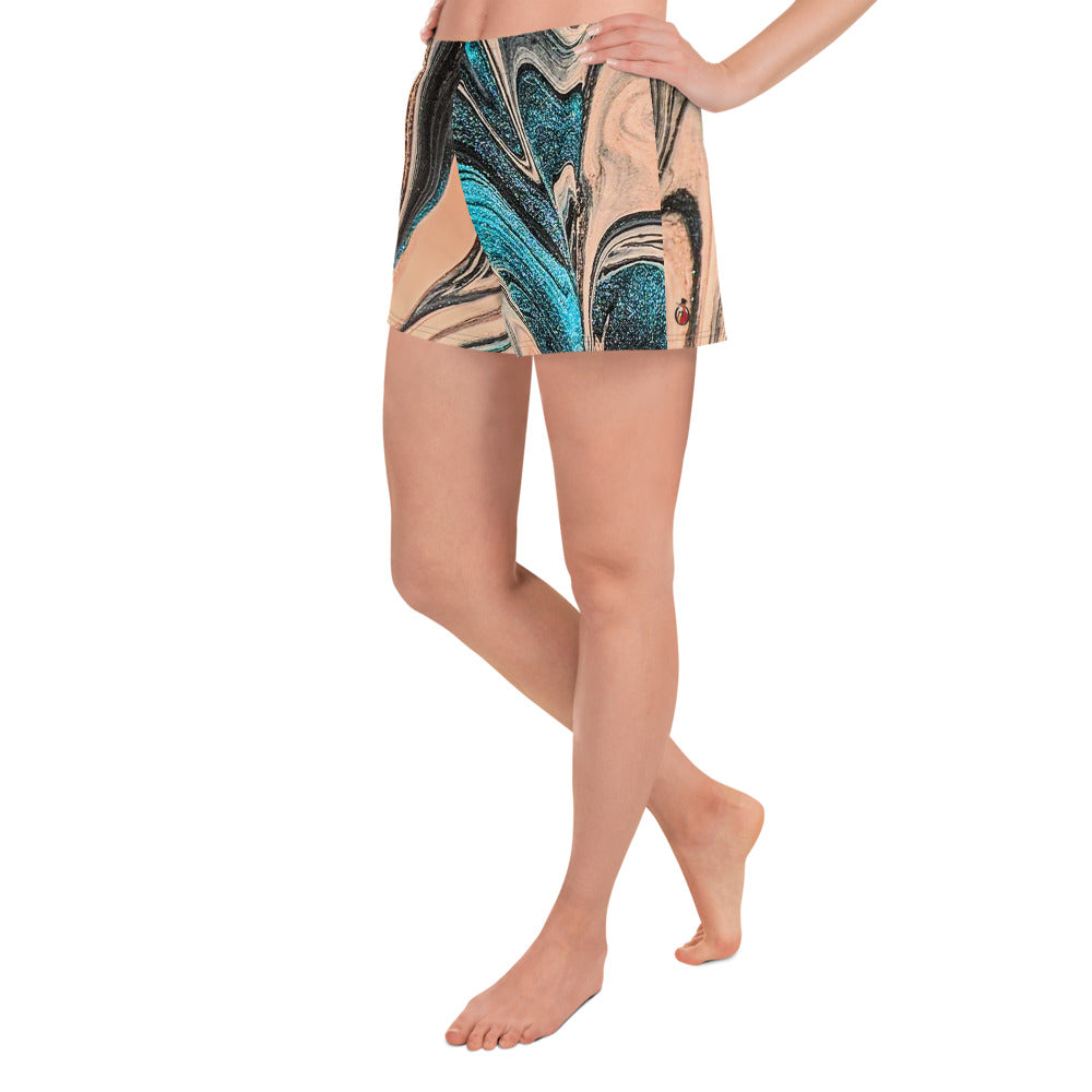 Snooty Fox Art Women’s Athletic Shorts - Romero Design Gem Stone