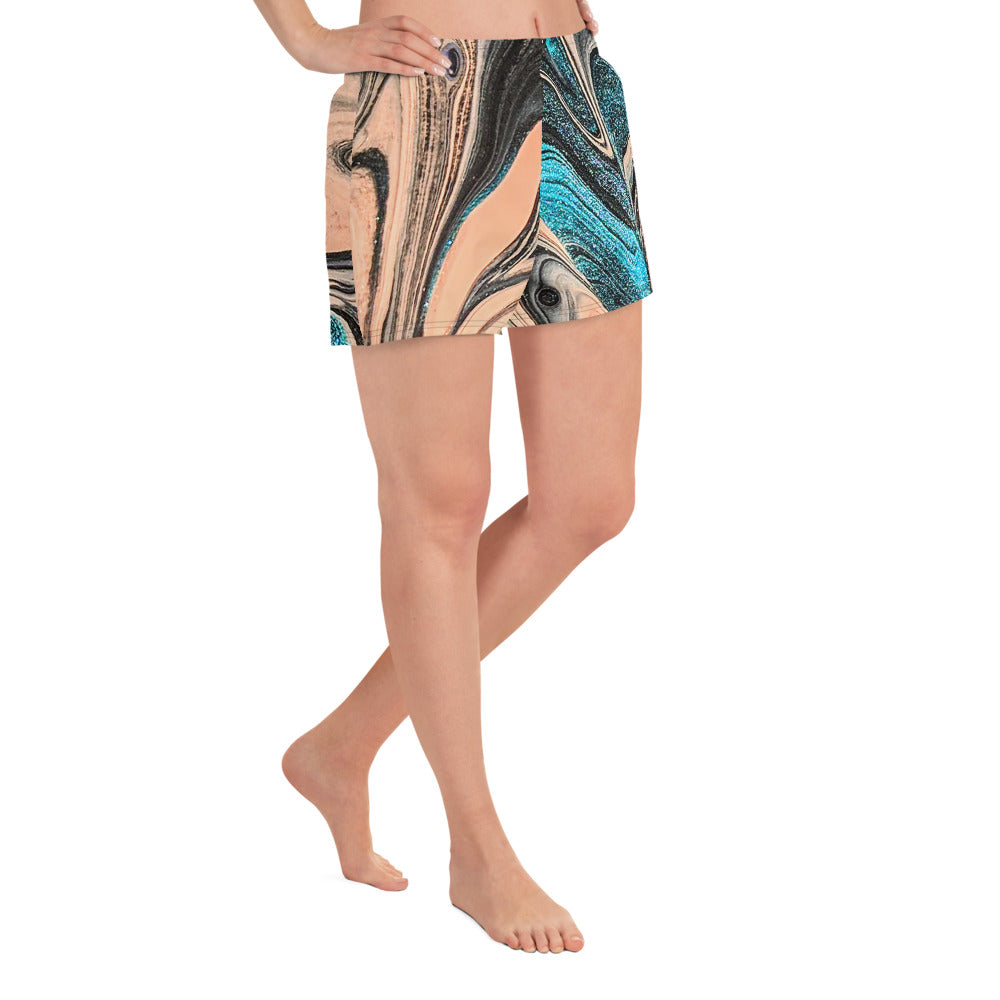Snooty Fox Art Women’s Athletic Shorts - Romero Design Gem Stone