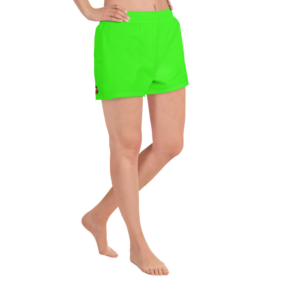 Women’s Recycled Athletic Shorts - Neon Green
