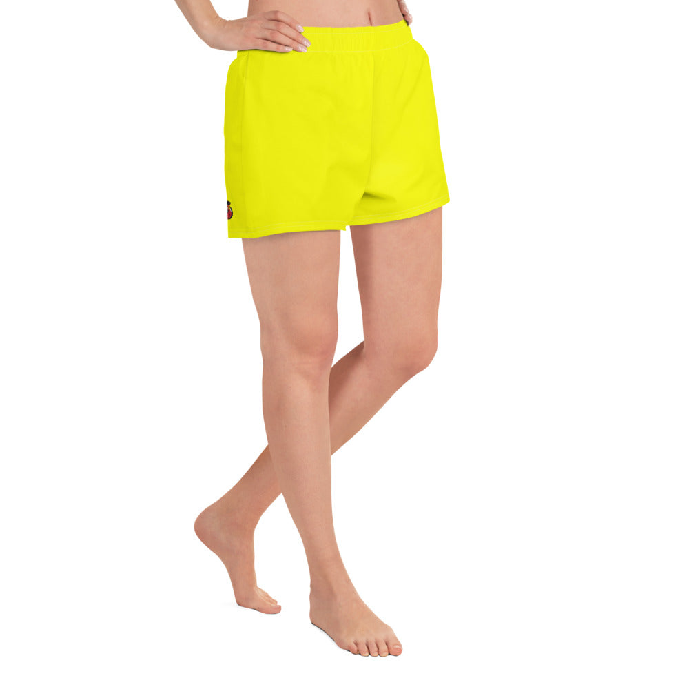 Snooty Fox Art Women’s Athletic Shorts - Lemon Yellow
