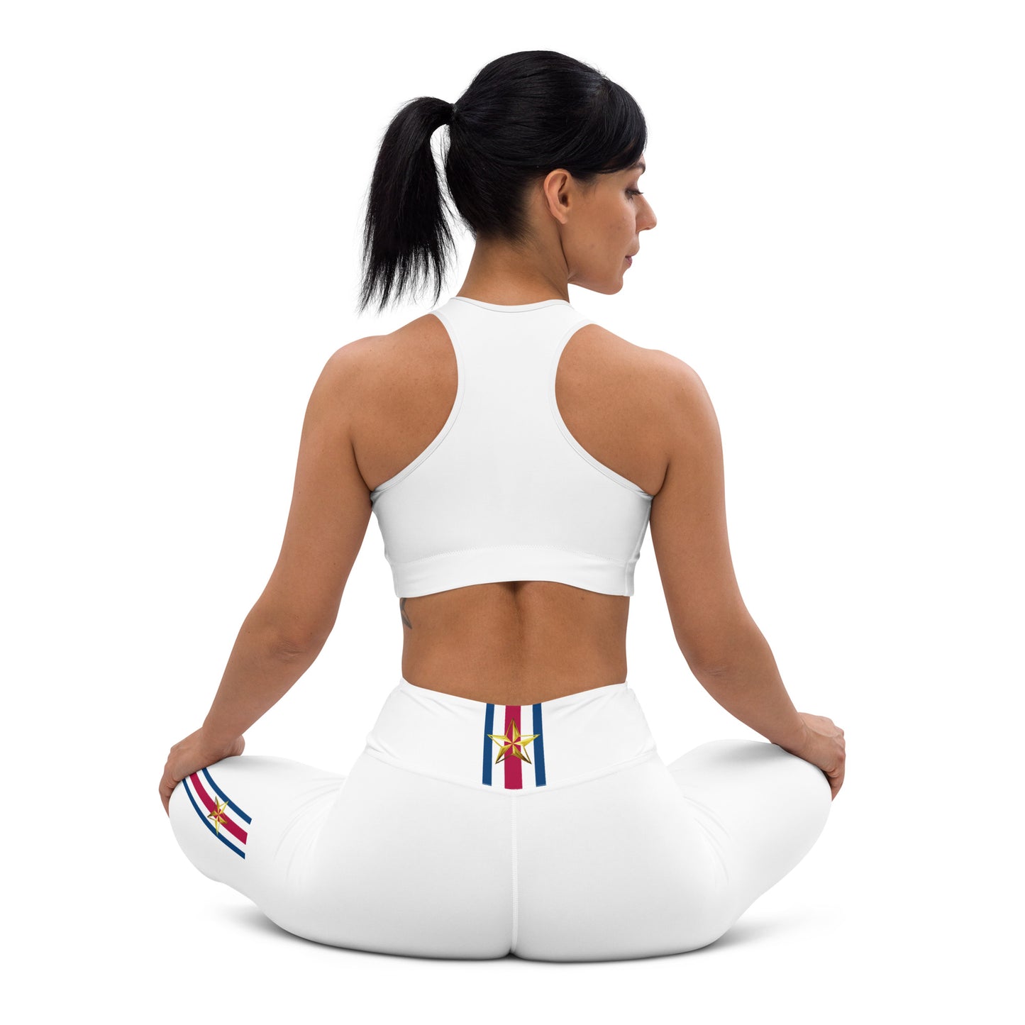 Snooty Fox Art Yoga Leggings - Patriot Stripes