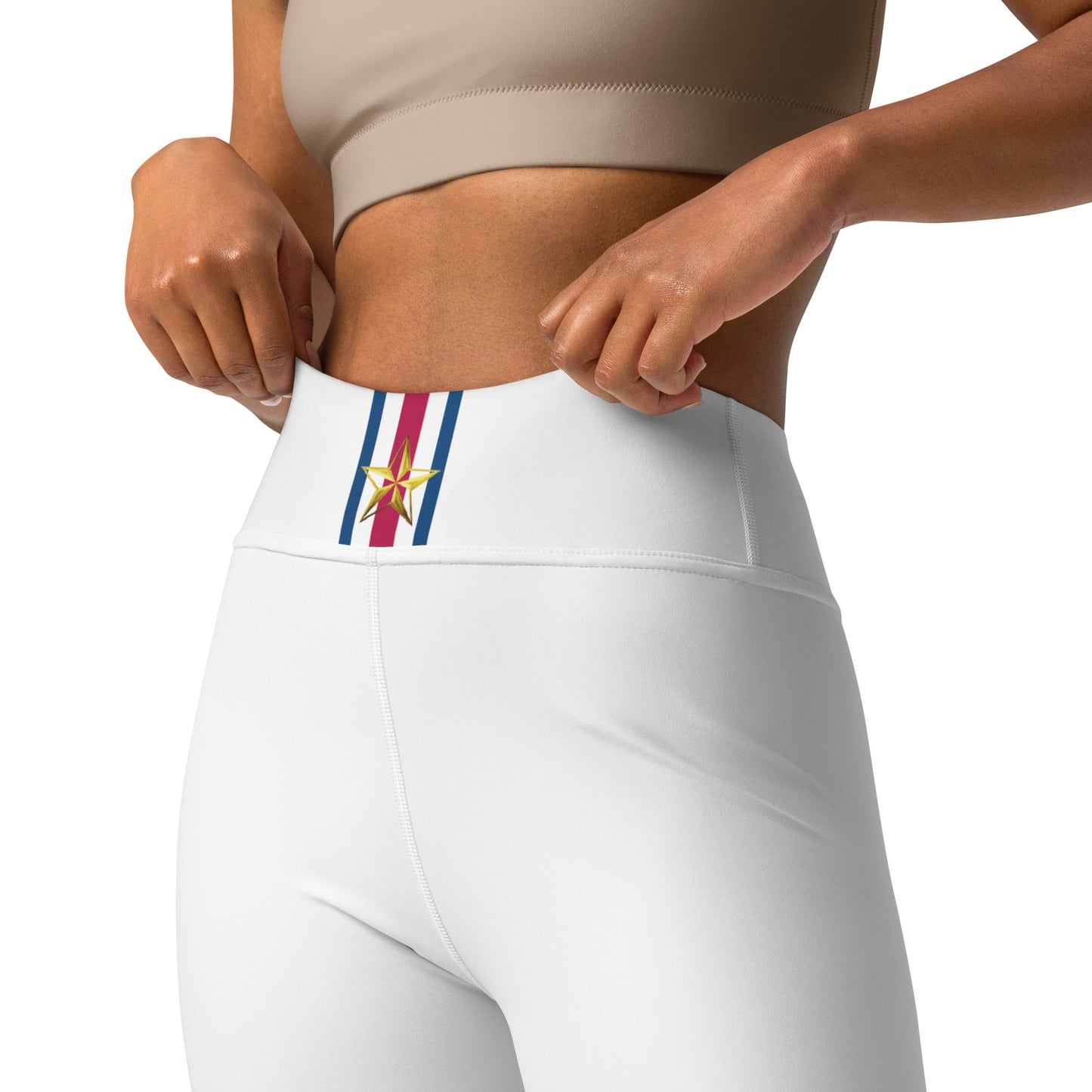 Snooty Fox Art Yoga Leggings - Patriot Stripes