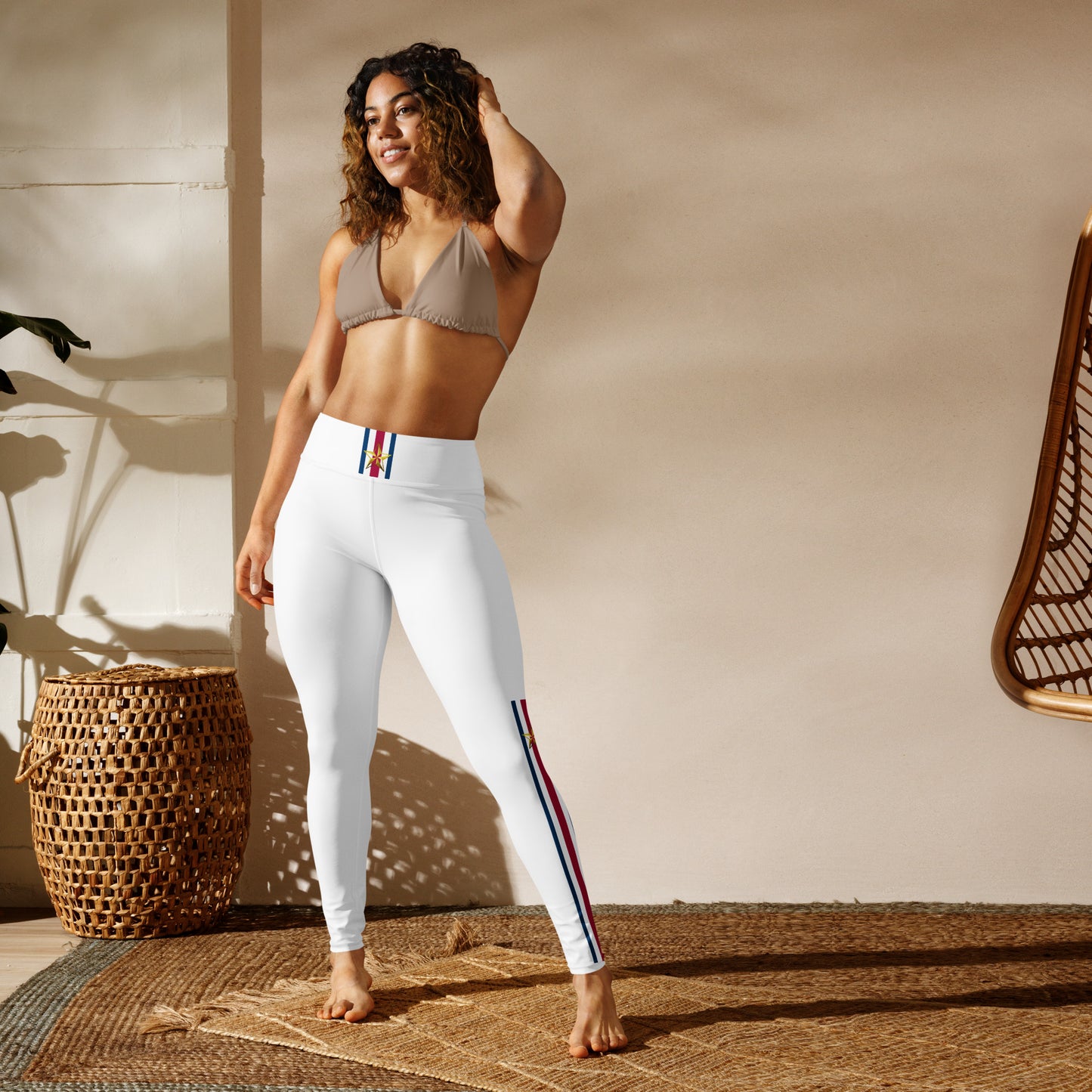 Snooty Fox Art Yoga Leggings - Patriot Stripes