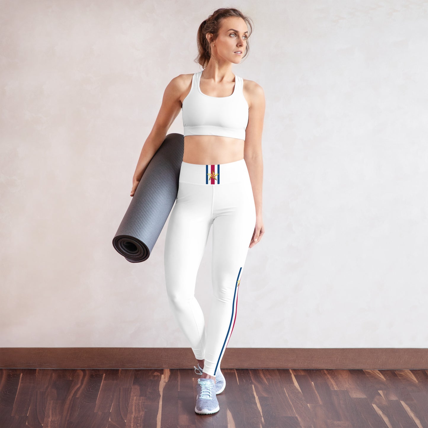 Snooty Fox Art Yoga Leggings - Patriot Stripes