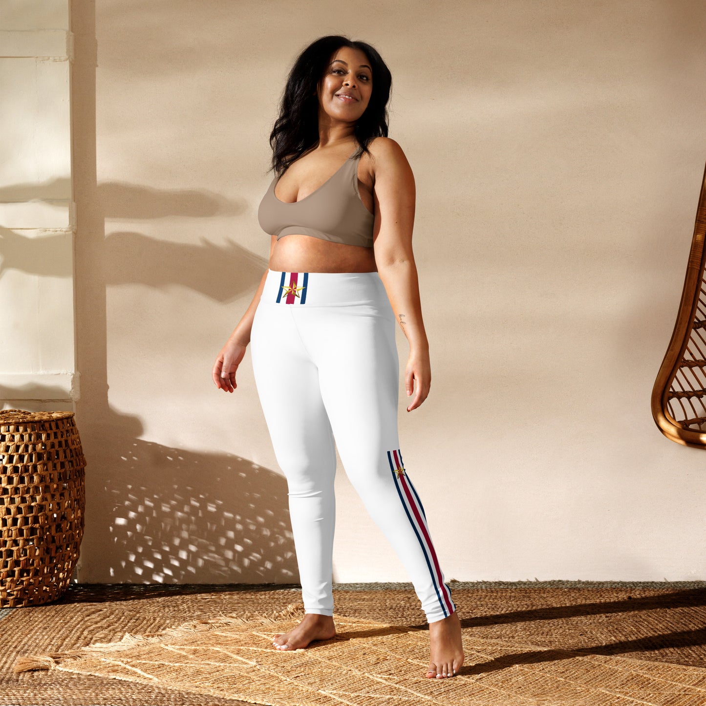 Snooty Fox Art Yoga Leggings - Patriot Stripes