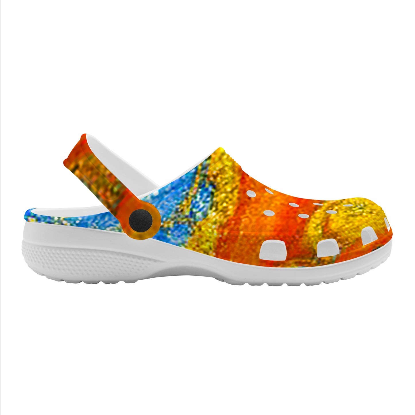 Snooty Fox Art Crocs Clogs - Gold Swirls