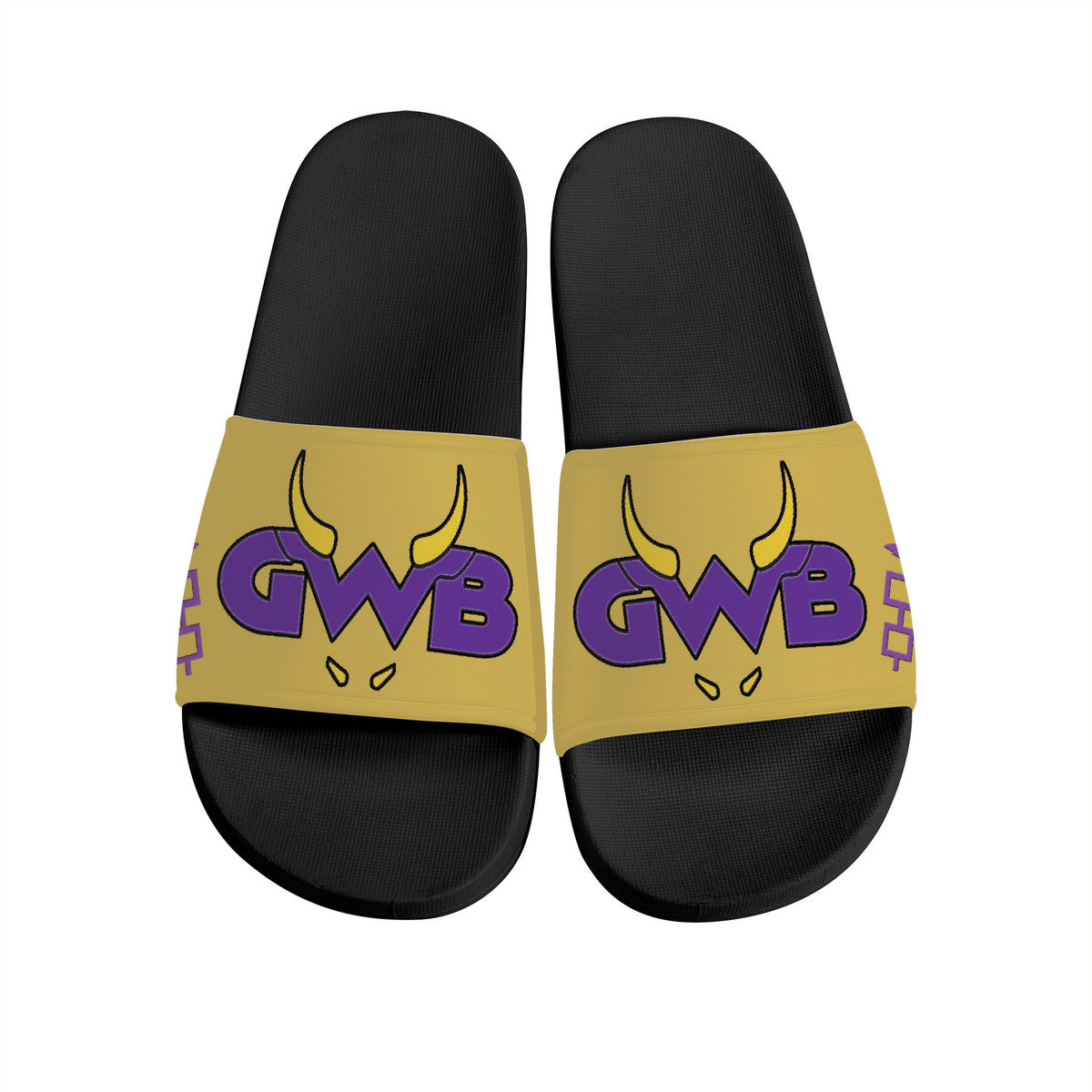 Snooty Fox Art Slide Sandals - GWB - Black D30 Soul